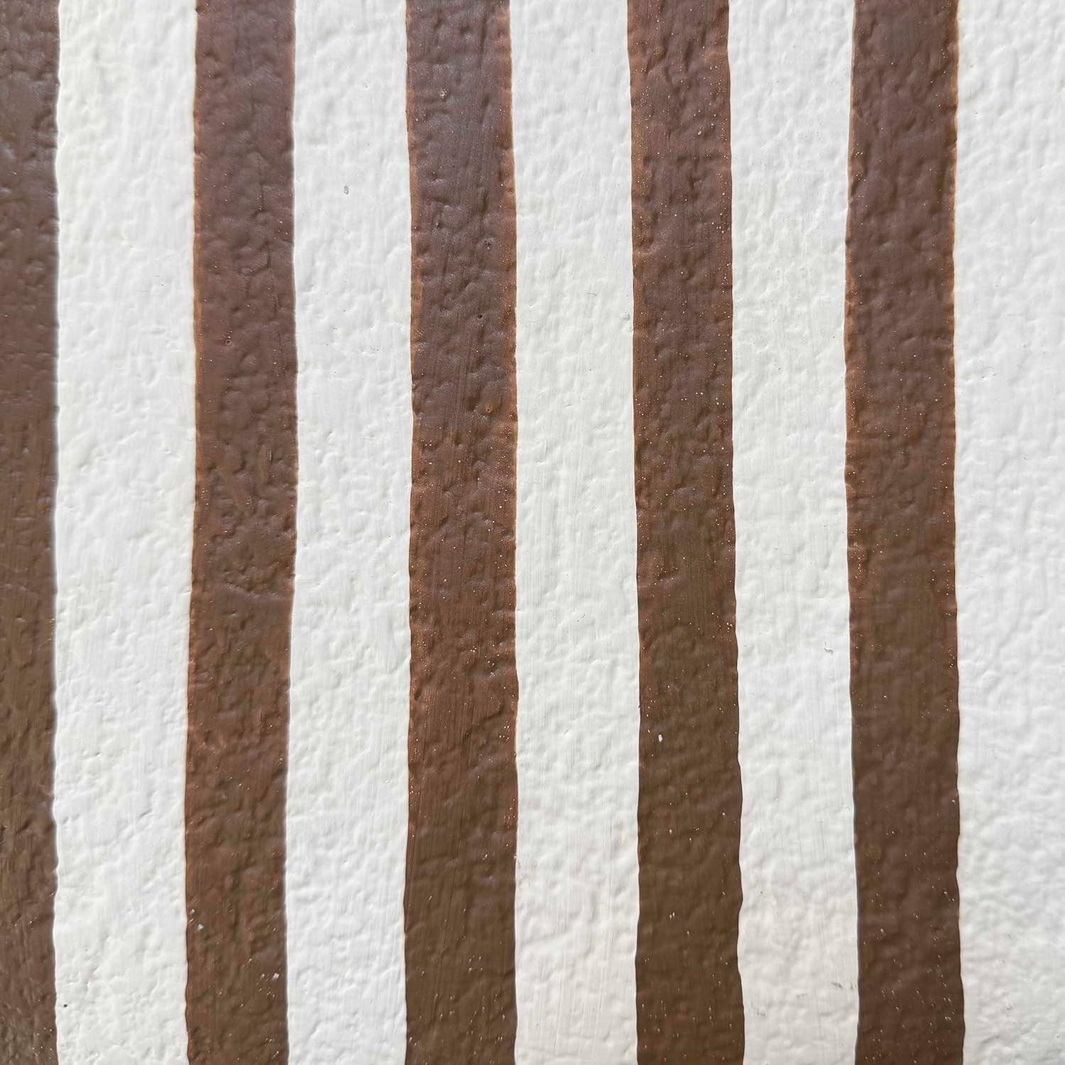 Maiori Chocolate Brown Striped Papier Mache Table Lamp