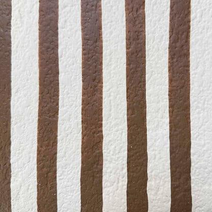 Maiori Chocolate Brown Striped Papier Mache Table Lamp