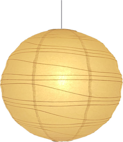 (19.69Inch) Large round Paper Lantern Lamp Shade,White Rice Paper Lamp Shade,Foldable Paper Lantern Lampshade for Home Indoor Living Room,Bedroom,Ceiling Decor