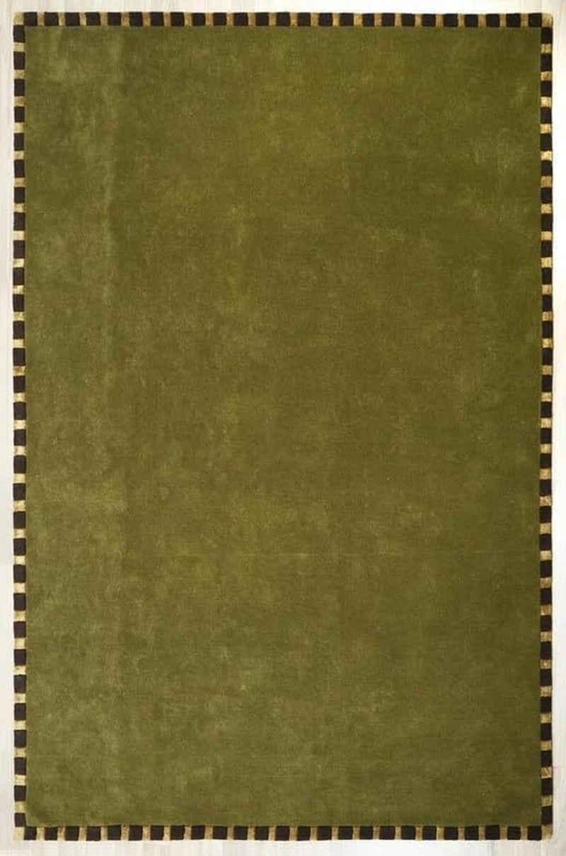 Hand Tufted Olive Green Handmade 100% Nz Soft Wool Area Rug for Living Room Bedroom Kitchen Room Hallway Rugs Etc...10X13 10X17 Feet (4X4 Round)