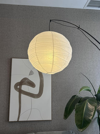 (19.69Inch) Large round Paper Lantern Lamp Shade,White Rice Paper Lamp Shade,Foldable Paper Lantern Lampshade for Home Indoor Living Room,Bedroom,Ceiling Decor