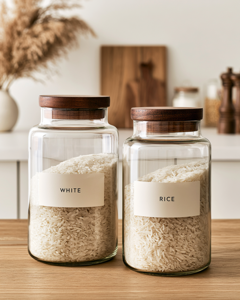 Scandinavian Luxury Large Glass Storage Jar with Airtight Wood Lid – 4000 ml / 1 Gallon