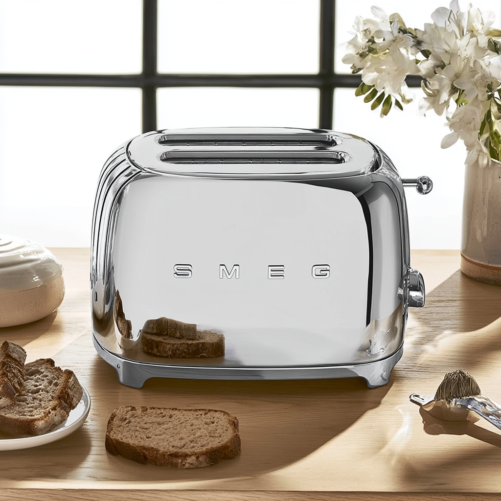 Smeg 4-Slice Toaster-Chrome