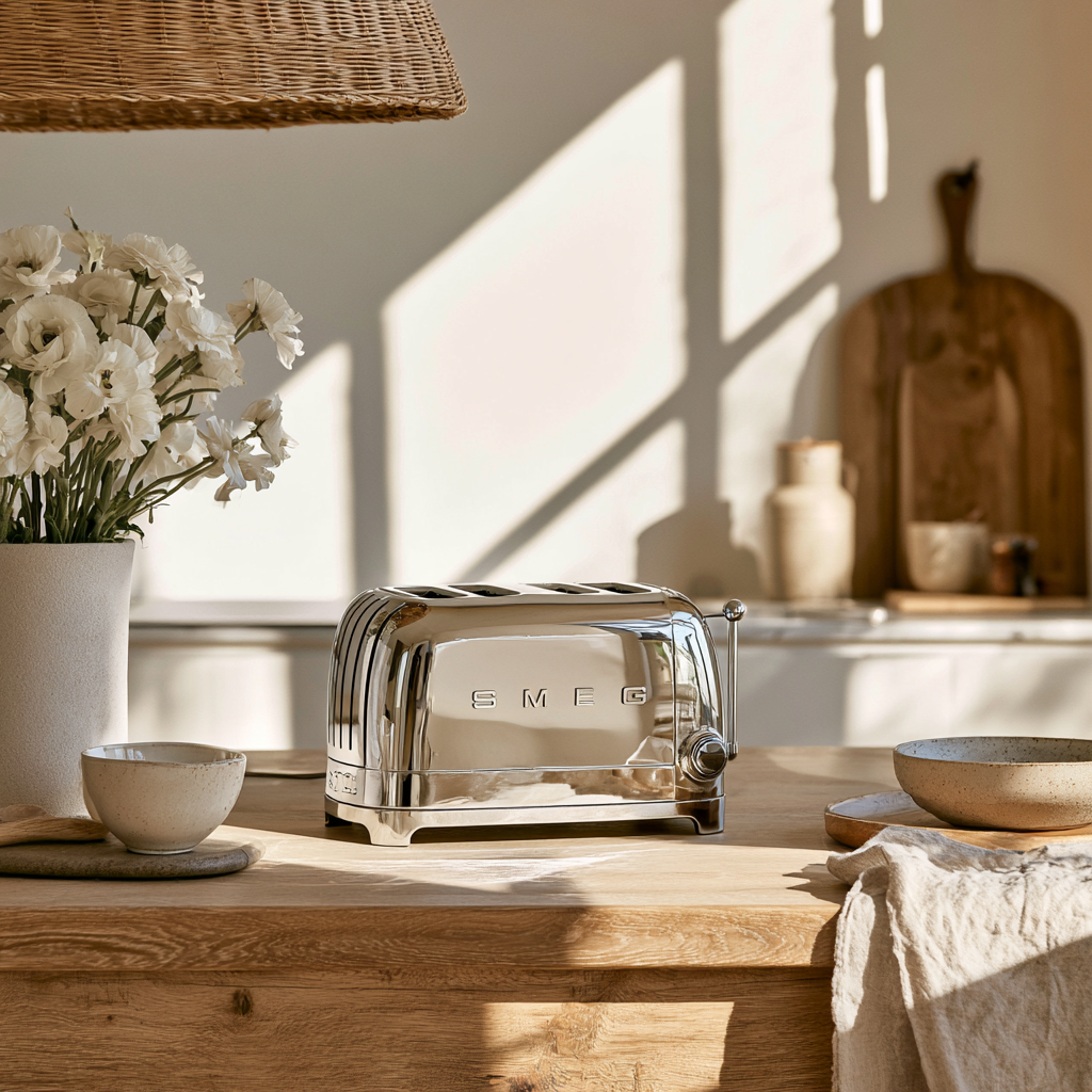 Smeg 4-Slice Toaster-Chrome