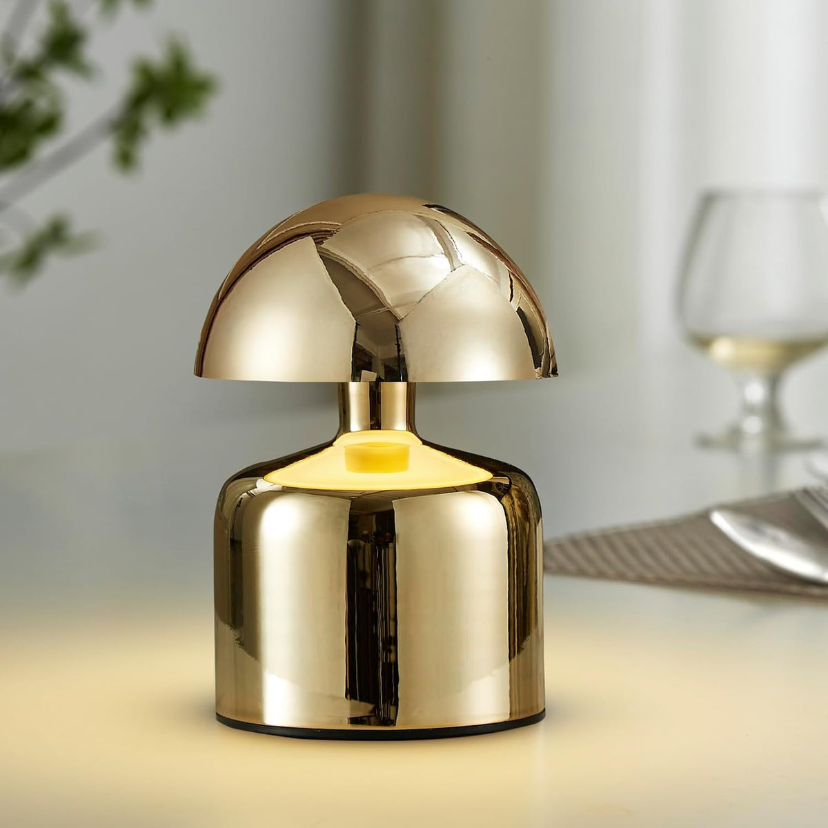 Modern Cordless Mushroom Small Table Lamp