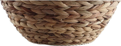 Alaro Woven Water Hyacinth Table Lamp – 24.5" Natural Farmhouse Coastal Light