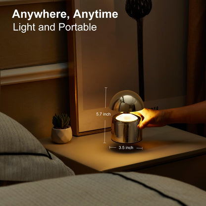 Modern Cordless Mushroom Small Table Lamp