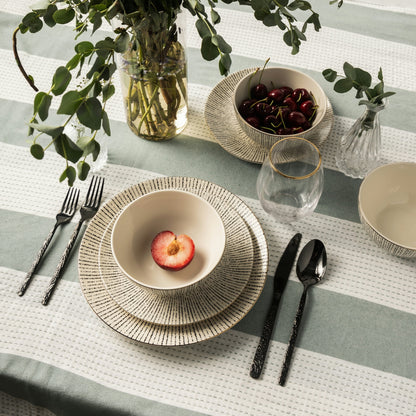 Thyme & Table Riley 12-Piece Ceramic Dinnerware Set