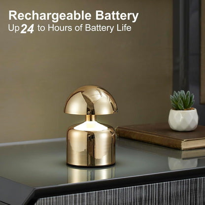 Modern Cordless Mushroom Small Table Lamp