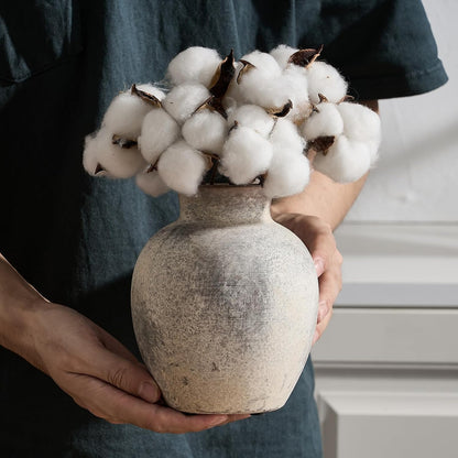 PORCER Rustikale Keramik-Blumenvase