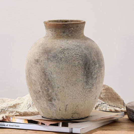 PORCER Rustikale Keramik-Blumenvase