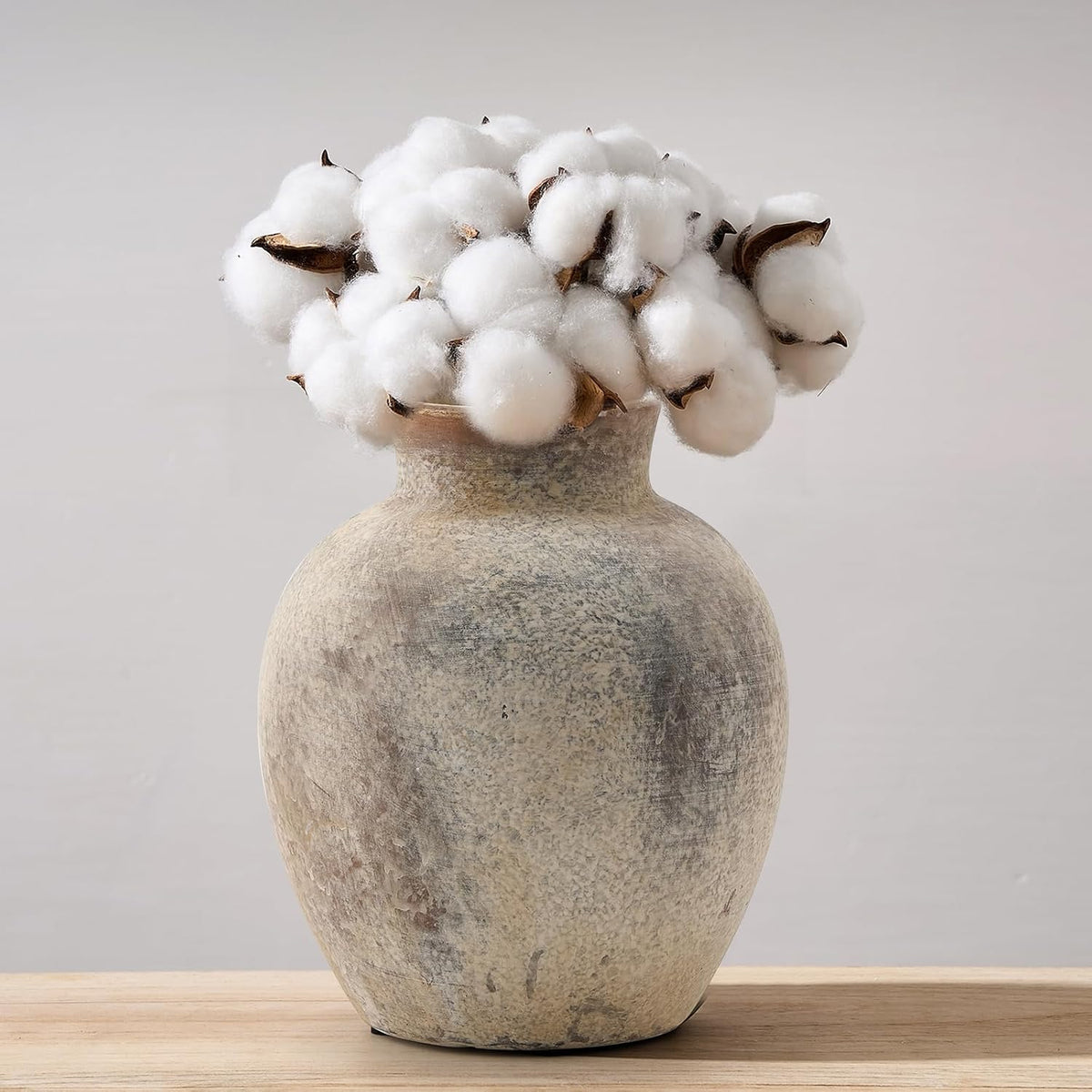 PORCER Rustikale Keramik-Blumenvase