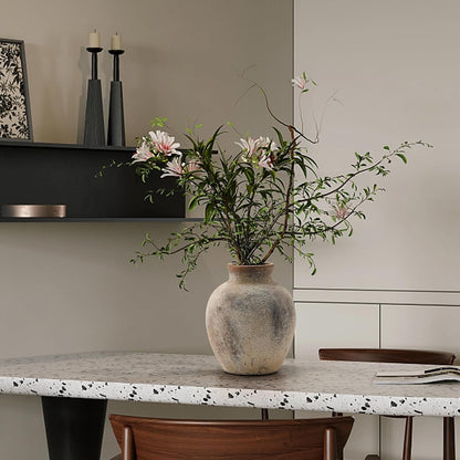 PORCER Rustikale Keramik-Blumenvase