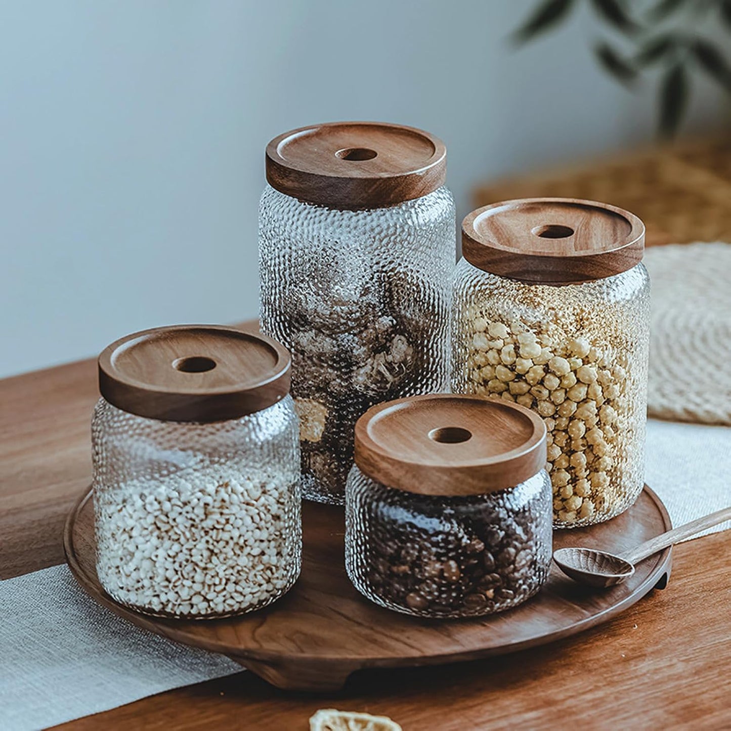 Aura Glass Pantry Jar with Bamboo Lid – 1500 ml