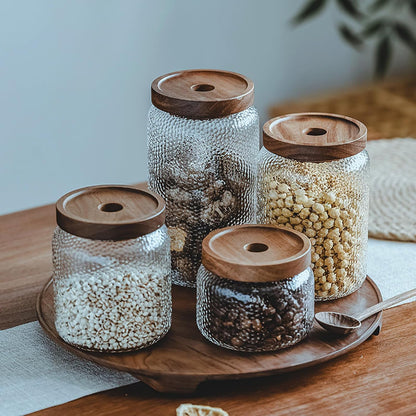 Aura Glass Pantry Jar with Bamboo Lid – 1500 ml