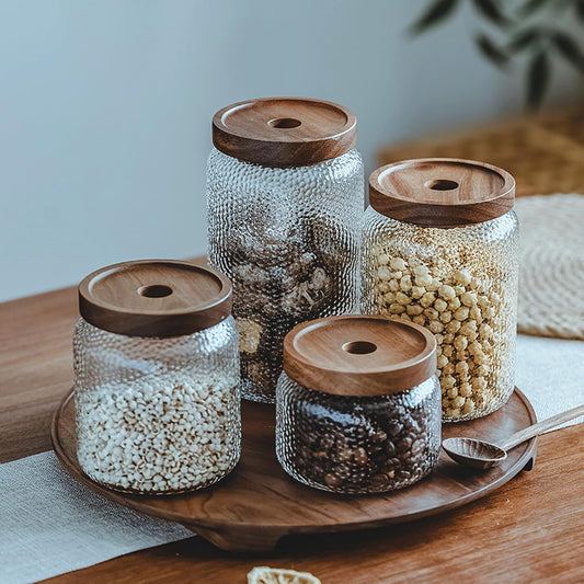 Aura Glass Pantry Jar with Bamboo Lid – 1500 ml