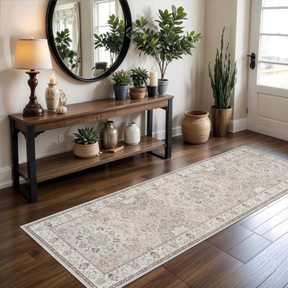 Vintage Soft Washable Runner Rug - Non-Slip Farmhouse Floor Mat