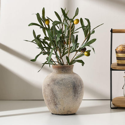 PORCER Rustikale Keramik-Blumenvase
