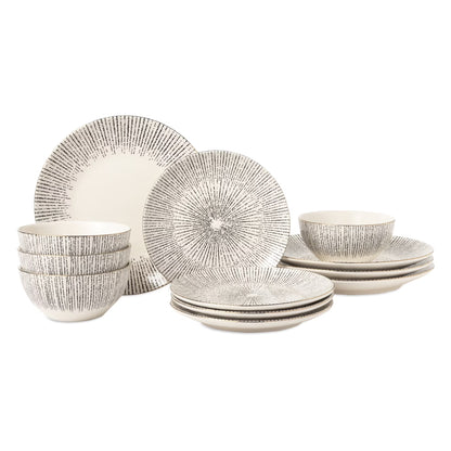 Thyme & Table Riley 12-Piece Ceramic Dinnerware Set