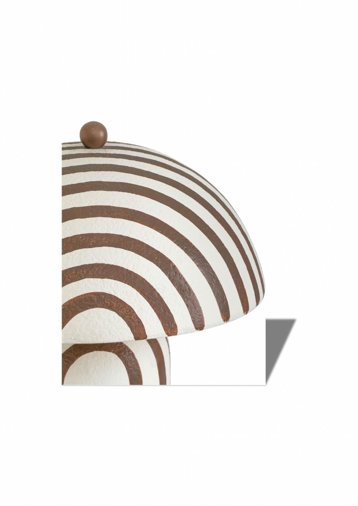 Maiori: Brown Striped Mache Table Lamp