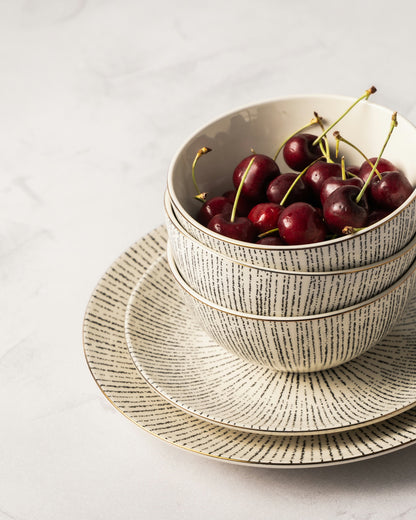 Thyme & Table Riley 12-Piece Ceramic Dinnerware Set