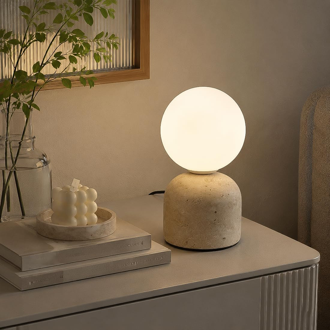 Tina: Travertine Lamp